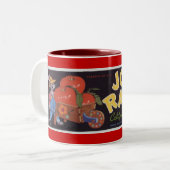 Jolly Rabbit Tomaten Tweekleurige Koffiemok (Voorkant links)