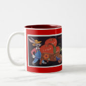 Jolly Rabbit Tomaten Tweekleurige Koffiemok (Links)