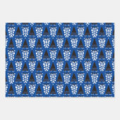 Jolly Retro Santas Wrapping Paper (Voorkant 2)