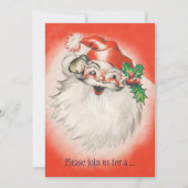 Jolly Retro Sinterklaas Kerstfeest Uitnodiging (Voorkant)