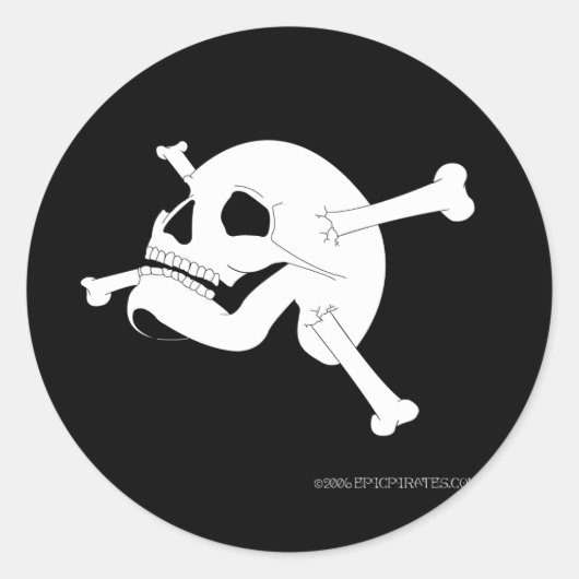 Jolly Roger #2 Ronde Sticker (Voorkant)