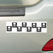 Jolly-Roger Checkered Bumpersticker (Op auto)