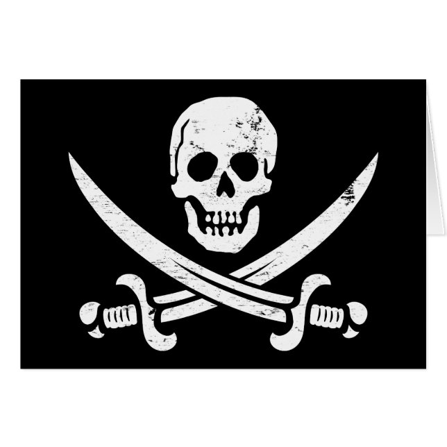 Jolly roger de drapeau de pirate de John Rackham (Devant horizontal)