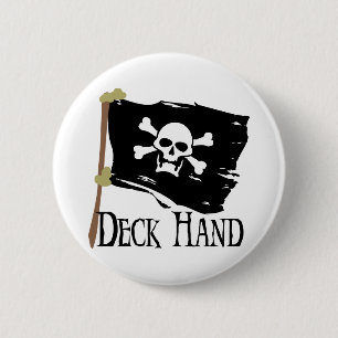 Jolly Roger Deck Hand Ronde Button 5,7 Cm