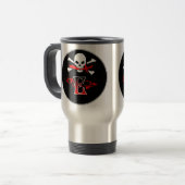 Jolly Roger E Monogram Initiaal Reisbeker (Voorkant links)