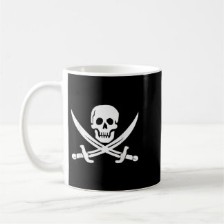 Jolly Roger gekruiste botten schedel piratenvlag s Koffiemok