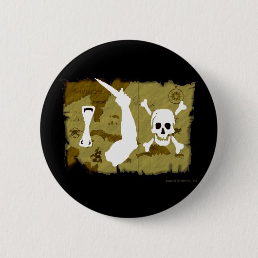 Jolly Roger Map #7 Ronde Button 5,7 Cm (Voorkant)