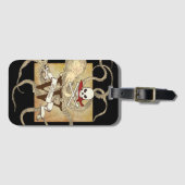 Jolly Roger Monogram Initiaal Bagagelabel (Voorkant (horizontaal))