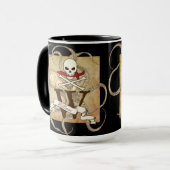 Jolly Roger Monogram Initiaal Mok (Voorkant links)