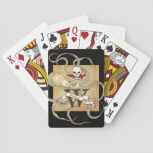 Jolly Roger Monogram Initiaal Pokerkaarten