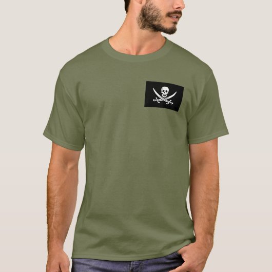 Jolly Roger of Calico Jack Rackham (BLACK) T-shirt (Voorkant)
