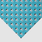 Jolly Roger op Turquoise Background en Red Accent Tissuepapier (Detail)