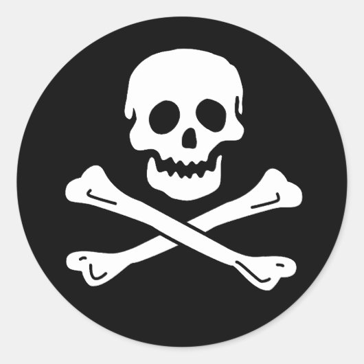 jolly-roger-own-work-2a ronde sticker (Voorkant)