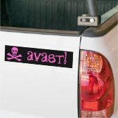 Jolly Roger Pink Bumpersticker (Op Truck)