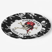 JOLLY ROGER PIRATE Assiette en Papier (Angle)