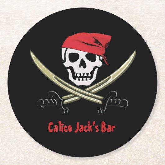 Jolly Roger Pirate Bar Onderzetters (Voorkant)