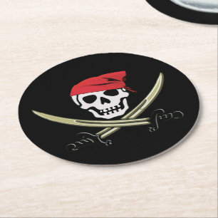 Jolly Roger Pirate Bar Paper Onderzetters