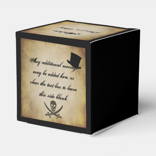 Jolly Roger Pirate Bruiloft Favor Box Bedankdoosjes (Achterkant)