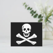 Jolly Roger Pirate Flag Briefkaart (Staand voorkant)