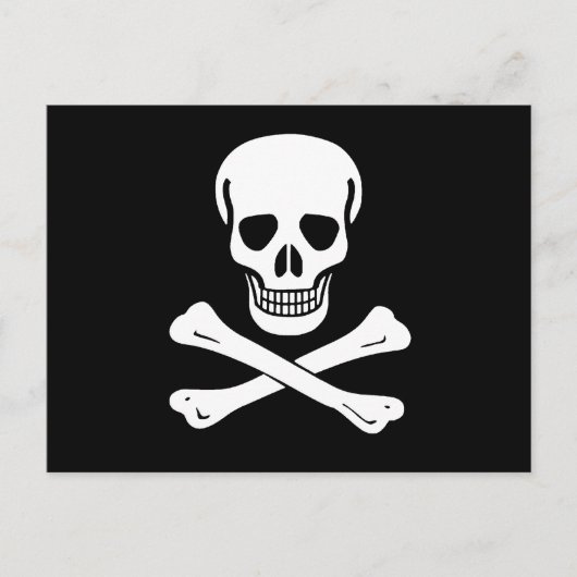 Jolly Roger Pirate Flag Briefkaart (Voorkant)
