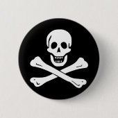 Jolly Roger Pirate Flag Button (Voorkant)