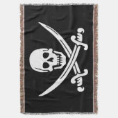Jolly Roger Pirate Flag Deken (Voorkant Verticaal)