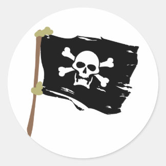 Jolly Roger Pirate Flag Ronde Sticker