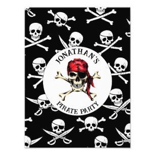 JOLLY ROGER PIRATE FOTO AFDRUK