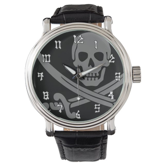 Jolly Roger Pirate Horloge (Voorkant)