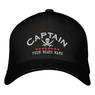 Jolly roger pirate kapt leuk zeilen geborduurde pet