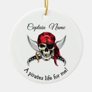 JOLLY ROGER Pirate Legend Keramisch Ornament