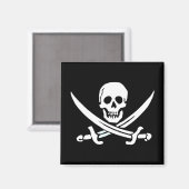Jolly Roger Pirate Magnet Magneet (Voorkant / Achterkant)