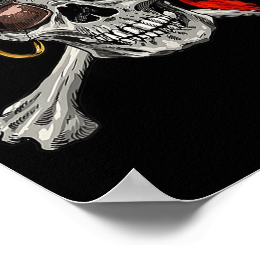 Jolly Roger Pirate Skull Crossbones Halloween Cost Poster (Hoek)