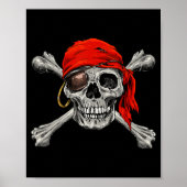 Jolly Roger Pirate Skull Crossbones Halloween Cost Poster (Voorkant)
