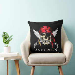 JOLLY ROGER pirate skull crossbones Kussen