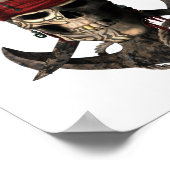 Jolly Roger Pirate Skull en Swords Sailing Anchor Poster (Hoek)