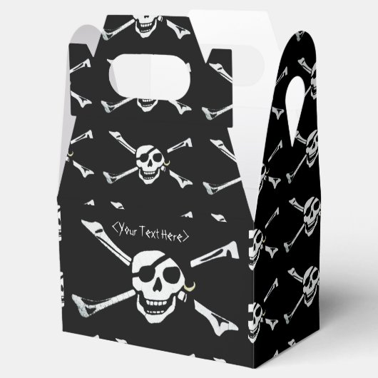 Jolly Roger Pirate Skull Patroon Favor Box Bedankdoosjes (Geopend)