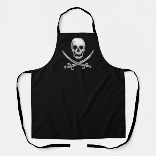 Jolly Roger Pirate Skull & Sword Crossbones Schort (Voorkant)