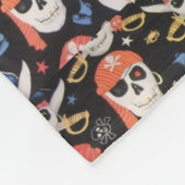 Jolly Roger Pirate Skulls Fleece Deken (Hoek)
