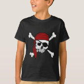 Jolly Roger Pirate T-shirt Fun Pirates Skull and C (Voorkant)