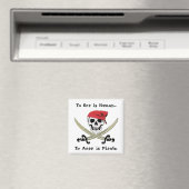 Jolly roger Pirate Talk Magnet (In Situ (Lave-vaisselle))