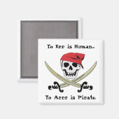 Jolly Roger Pirate Talk Magnet Magneet (Voorkant / Achterkant)