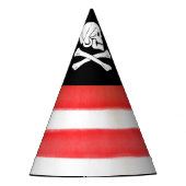 Jolly Roger Pirate Verjaardag Feesthoedjes (Voorkant)