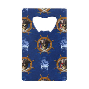 Jolly Roger Pirate Wheel Kredietkaart Flessenopener