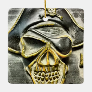 Jolly Roger Piratenschatkist Keramisch Ornament