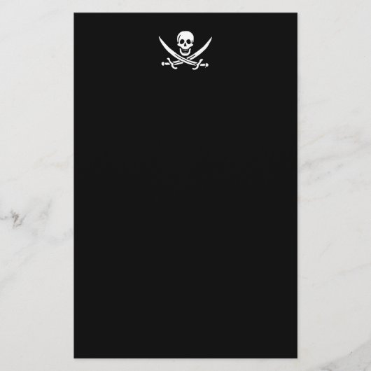 Jolly roger piratenvlag briefpapier (Voorkant)