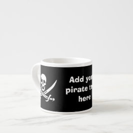 Jolly roger piratenvlag espresso kop