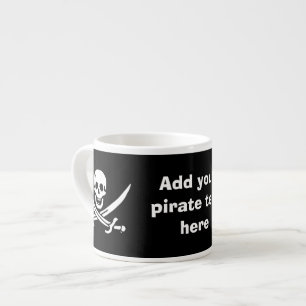 Jolly roger piratenvlag espresso kop