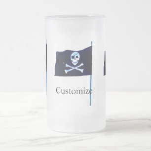 jolly roger piratenvlag matglas bierpul