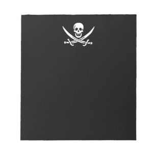 Jolly roger piratenvlag notitieblok